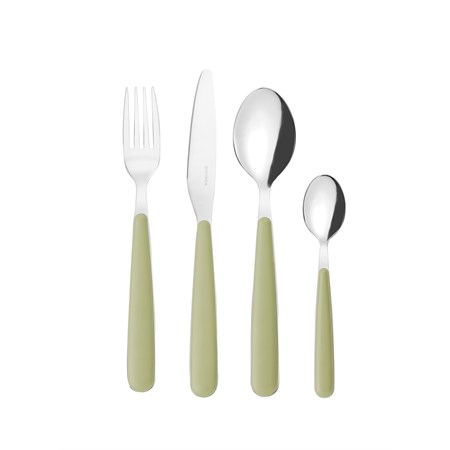 set 24 posate pop verde alga
